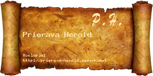 Prierava Herold névjegykártya